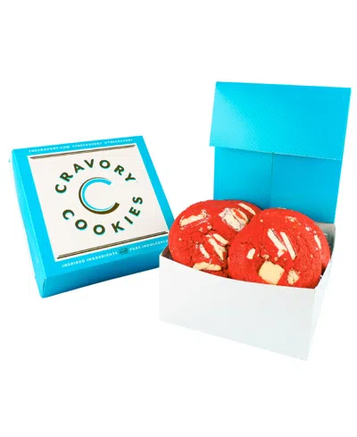 The Cravory Red Velvet Cookies Gift Box, 6 Cookies In Red