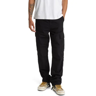 Carhartt Work In Progress Cotton Ripstop Cargo Pants In Black