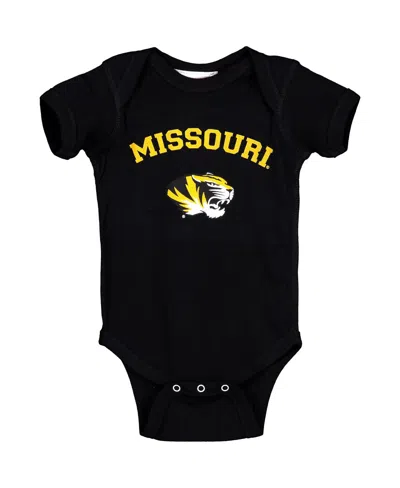 Two Feet Ahead Baby Boys And Girls Black Missouri Tigers Arch Logo Bodysuit In Black