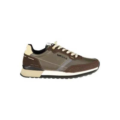 Gas Brown Polyester Sneaker In Green