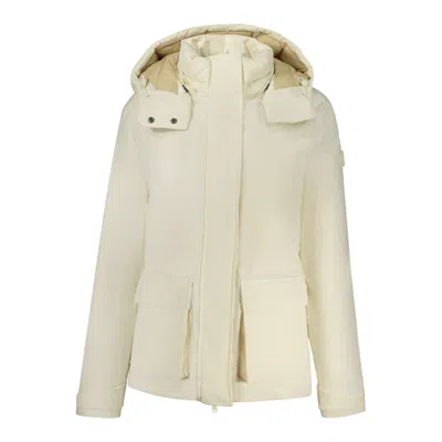 North Sails White Polyester Women Parka Jacket In Neutral