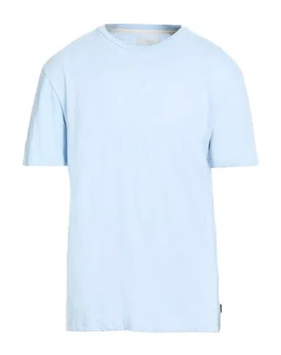 Jack & Jones Man T-shirt Sky Blue Size Xxl Cotton, Linen In Blue