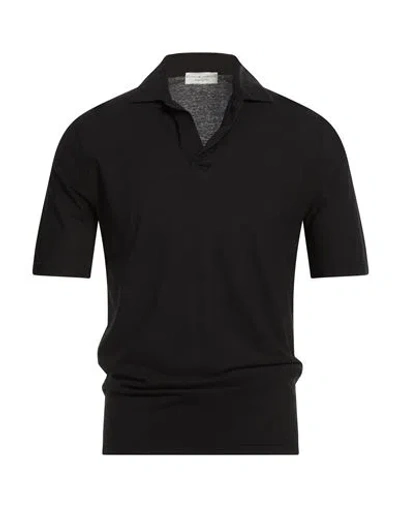 Filippo De Laurentiis Man Polo Shirt Black Size 38 Cotton In Black