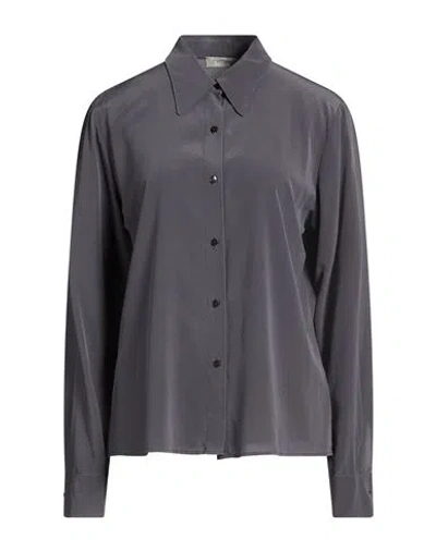 Kiltie Woman Shirt Grey Size 4 Silk, Elastane In Gray