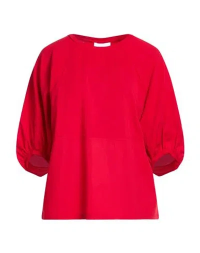 Alpha Studio Woman T-shirt Red Size 10 Cotton, Elastane In Red