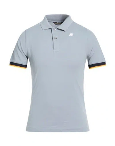 K-way Man Polo Shirt Grey Size S Cotton, Elastane In Gray