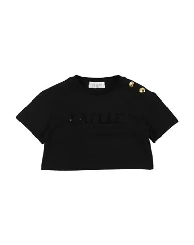 Gaelle Paris Gaëlle Paris Toddler Girl T-shirt Black Size 4 Cotton, Elastane In Black