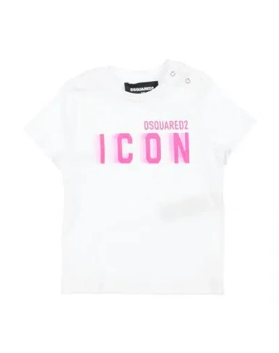 Dsquared2 Icon Newborn Girl T-shirt White Size 3 Cotton In White