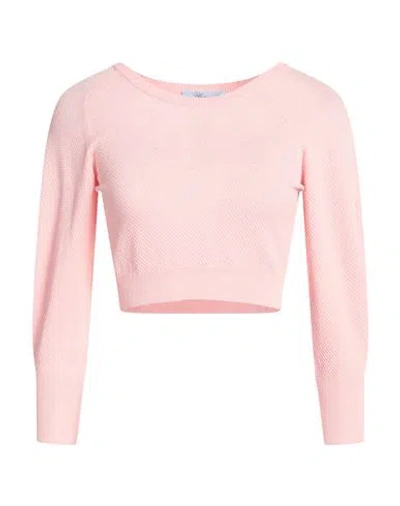 Blumarine Woman Sweater Pink Size 6 Viscose, Polyamide In Pink