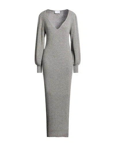 Soallure Woman Maxi Dress Grey Size S Viscose, Wool, Polyamide, Cashmere In Gray