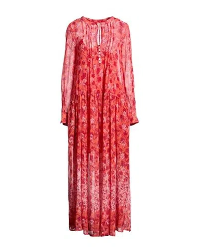 Free People Woman Midi Dress Orange Size S Polyester In Red