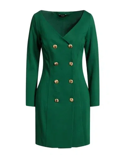 Hanita Woman Mini Dress Emerald Green Size L Viscose, Nylon, Elastane In Green