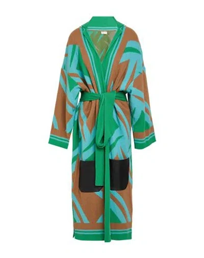 Drumohr Woman Overcoat & Trench Coat Light Blue Size M Lambswool In Multi