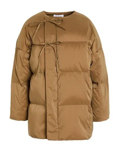 Beams Woman Puffer Khaki Size Onesize Polyester In Gold