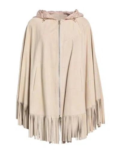 Violanti Woman Cape Sand Size 8 Leather In Multi