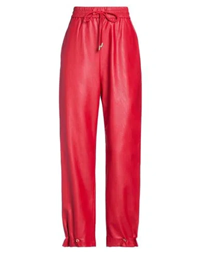 Iceberg Woman Pants Red Size 10 Polyester, Polyurethane In Red