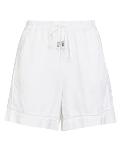 Mason's Woman Shorts & Bermuda Shorts White Size 10 Lyocell, Linen, Viscose In White