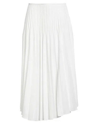 Meimeij Woman Midi Skirt White Size 4 Polyester In White