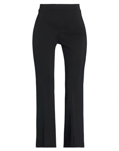 1-one Woman Pants Black Size 2 Viscose, Polyamide, Elastane In Black