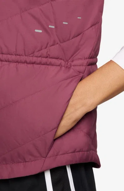 Nike Swift Therma-fit Running Vest In Burgundy