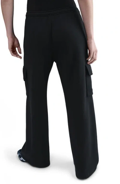 Nike Sportswear Phoenix Fleece Wide Leg Cargo Sweatpants In Black