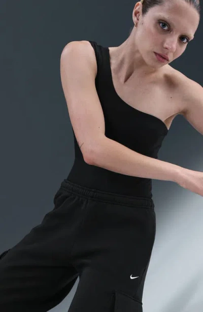 Nike Sportswear Phoenix Fleece Wide Leg Cargo Sweatpants In Black