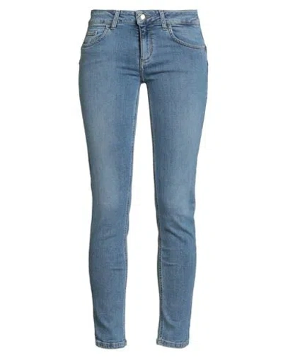 Liu •jo Woman Jeans Blue Size 28 Cotton, Elastane In Blue