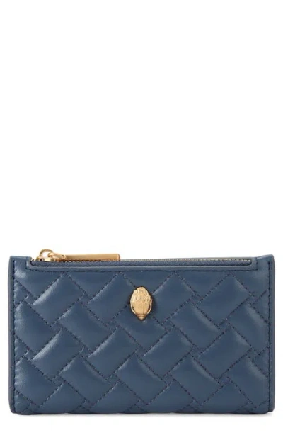 Kurt Geiger London Kensington Quilted Leather Bifold Wallet In Blue
