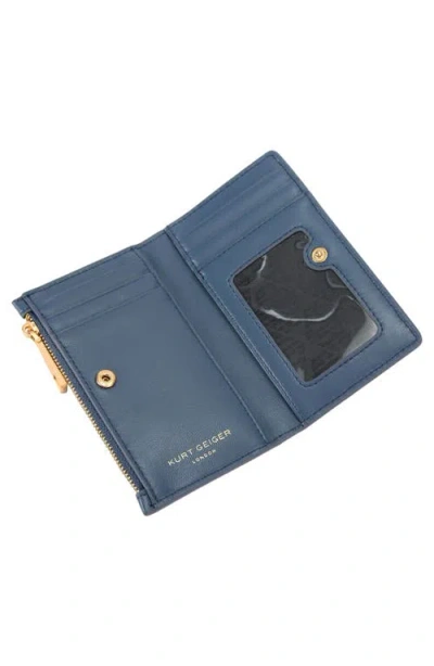 Kurt Geiger London Kensington Quilted Leather Bifold Wallet In Blue