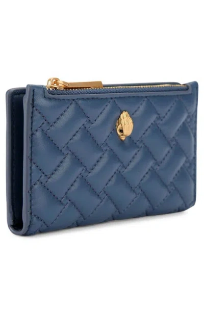 Kurt Geiger London Kensington Quilted Leather Bifold Wallet In Blue