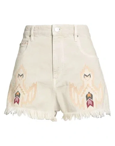 Isabel Marant Étoile Marant Étoile Woman Denim Shorts Beige Size 8 Cotton, Hemp In Neutral