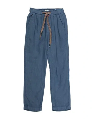 Baronio Toddler Boy Pants Slate Blue Size 6 Linen In Blue
