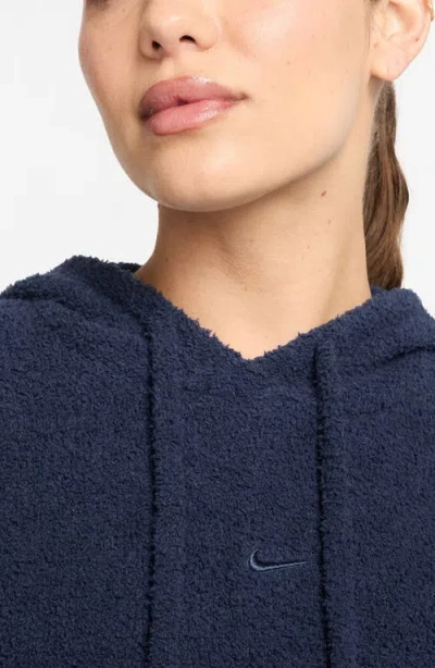 Nike Sportswear Phoenix Oversize Bouclé Hoodie In Blue