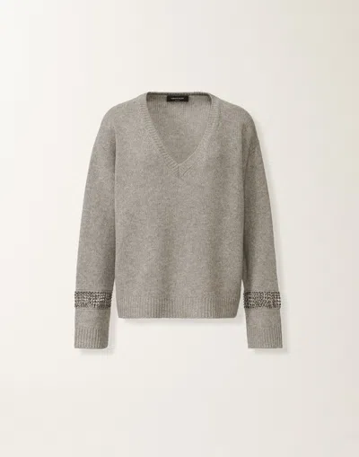 Fabiana Filippi Sweater In Platinum In Gray
