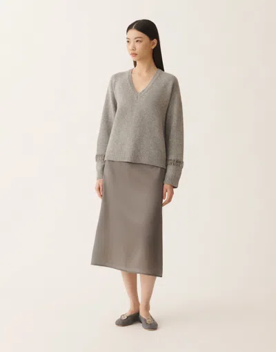 Fabiana Filippi Sweater In Platinum In Gray