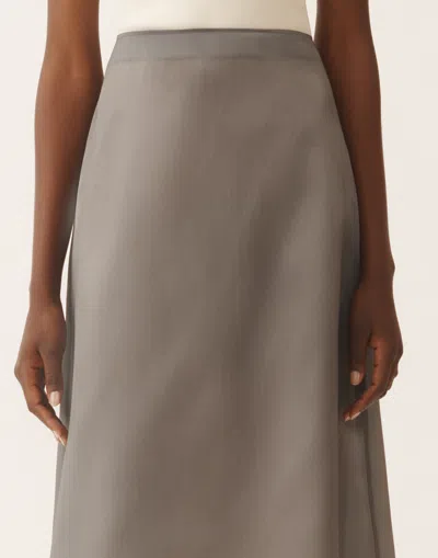 Fabiana Filippi Midi Skirt In Water-reflective Organza In Brown