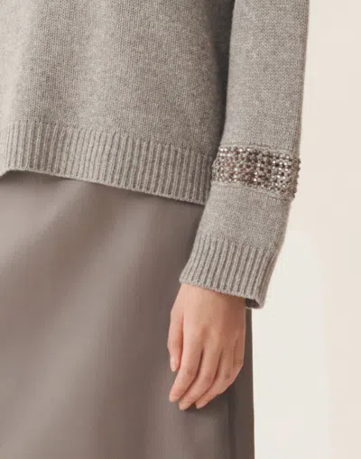 Fabiana Filippi Sweater In Platinum In Gray