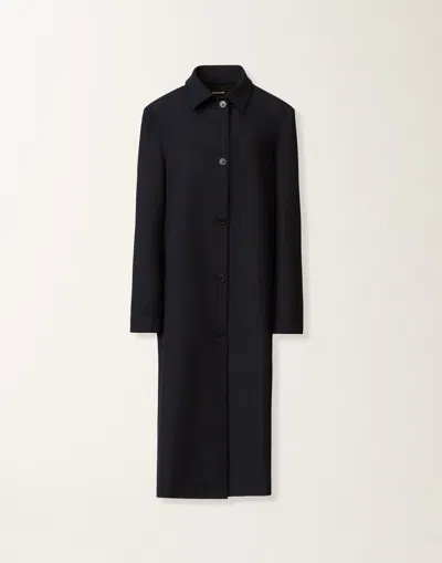Fabiana Filippi Midnight Blue Techno Tailoring Coat In Blue