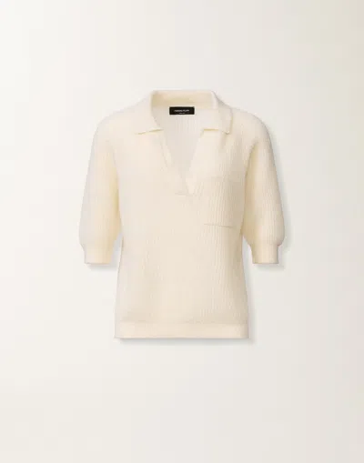 Fabiana Filippi Mohair Polo With Sequins In White