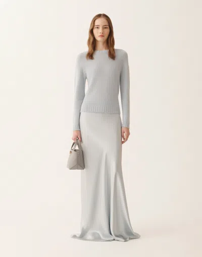 Fabiana Filippi Platinum Sweater With Lurex In Gray