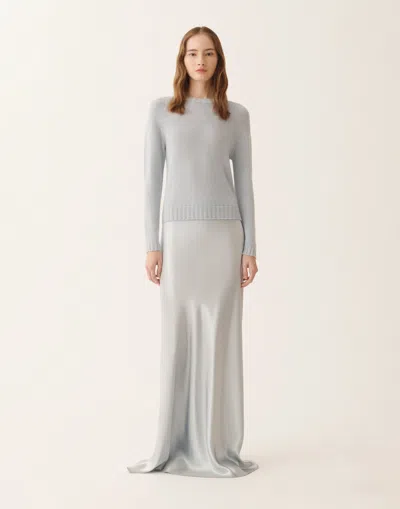 Fabiana Filippi Platinum Sweater With Lurex In Gray
