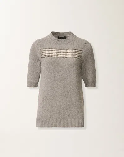Fabiana Filippi Sweater In Platinum In Multi