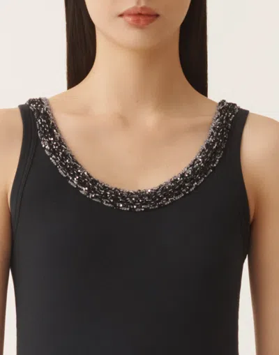 Fabiana Filippi Jersey Tank Top In Blue