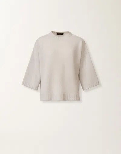 Fabiana Filippi Platinum T-shirt With Lurex In Gray