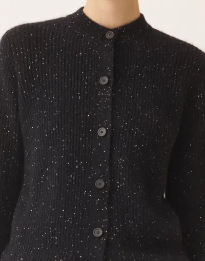 Fabiana Filippi Mohair Cardigan With Sequins In Black