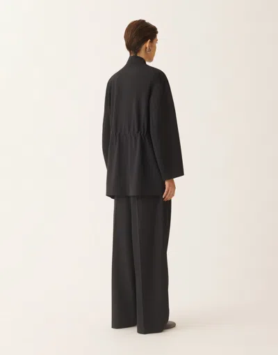 Fabiana Filippi Midnight Blue Techno-tailored Jacket In Blue