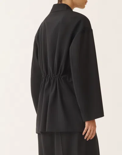 Fabiana Filippi Midnight Blue Techno-tailored Jacket In Blue