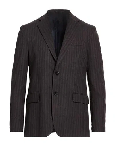 Liu •jo Man Man Blazer Midnight Blue Size 44 Polyester, Viscose, Elastane In Brown