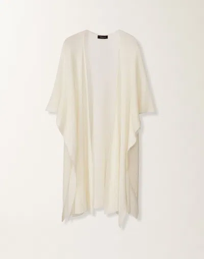 Fabiana Filippi Mohair Cape With Sequins In White