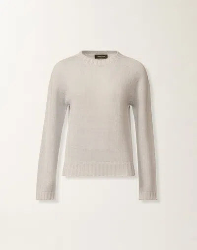 Fabiana Filippi Platinum Sweater With Lurex In Gray